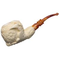 AKB Meerschaum Carved Dragon Claw Holding Floral Vase (H. Ege) (with Case)