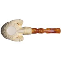AKB Meerschaum Carved Dragon Claw Holding Floral Vase (H. Ege) (with Case)