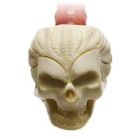 AKB Meerschaum Carved Skull with Flowers (with Case)