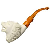 AKB Meerschaum Carved Wolf (with Case)