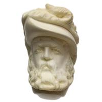 AKB Meerschaum Carved Beard Man (with Case)