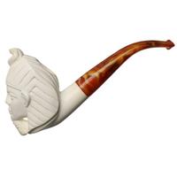 AKB Meerschaum Carved King Tut (with Case)