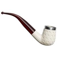 AKB Meerschaum Lattice Bent Billiard with Silver (with Case)