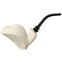 AKB Meerschaum Rusticated Bent Dublin Sitter (with Case)