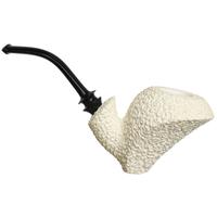 AKB Meerschaum Rusticated Bent Dublin Sitter (with Case)