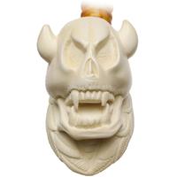AKB Meerschaum Carved Devil Skull (I. Baglan) (with Case)