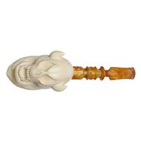 AKB Meerschaum Carved Devil Skull (I. Baglan) (with Case)
