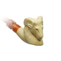 AKB Meerschaum Carved Ram (with Case)