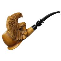 AKB Meerschaum Carved Eagle and Fish (Kenan) (with Case)