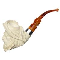 AKB Meerschaum Carved Bearded Man (Altay) (with Case)