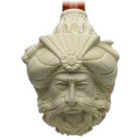 AKB Meerschaum Carved Bearded Man (Altay) (with Case)