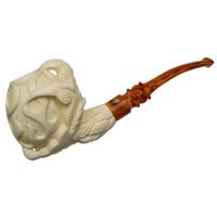 AKB Meerschaum Carved Dragon Claw Holding Vase (H. Ege) (with Case)