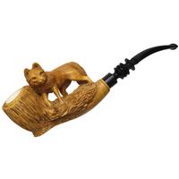 AKB Meerschaum Carved Wolf (Kenan) (with Case)