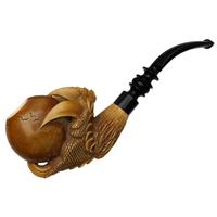 AKB Meerschaum Carved Dragon Claw Holding Egg (Kenan) (with Case)