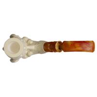 AKB Meerschaum Carved Dragon Claw Holding Vase (Ali) (with Case)