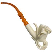 AKB Meerschaum Smooth Bent Billiard (Ali) (with Case)