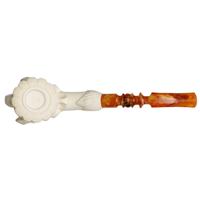 AKB Meerschaum Carved Dragon Claw Holding Vase (Ali) (with Case)