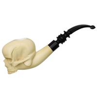 AKB Meerschaum Carved Skull (Kenan) (with Case)