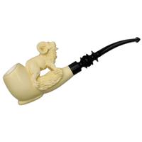 AKB Meerschaum Carved Ram (Kenan) (with Case)