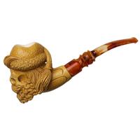 AKB Meerschaum Carved Bearded Skull (Altay) (with Case)