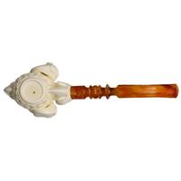 AKB Meerschaum Carved Dragon Claw Holding Vase (Altay) (with Case)