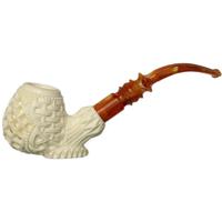 AKB Meerschaum Carved Bent Brandy Sitter (Altay) (with Case)