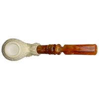 AKB Meerschaum Carved Bent Brandy Sitter (Altay) (with Case)