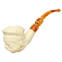 AKB Meerschaum Carved Bearded Man (with Case)