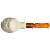 AKB Meerschaum Carved U.S. Air Force Bent Billiard (Yusuf) (with Case)