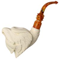 AKB Meerschaum Carved Eagle and Fish (I. Baglan) (with Case)
