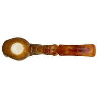 AKB Meerschaum Carved Hand Holding Skull (with Case)