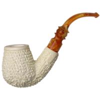 AKB Meerschaum Rusticated Bent Brandy (Ali) (with Case)