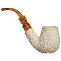 AKB Meerschaum Rusticated Bent Brandy (Ali) (with Case)