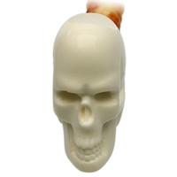 AKB Meerschaum Carved Skull Churchwarden (Kenan) (with Case)