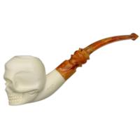 AKB Meerschaum Carved Skull (Ali) (with Case)