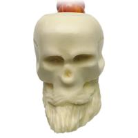 AKB Meerschaum Carved Beard Skull (Ali) (with Case)