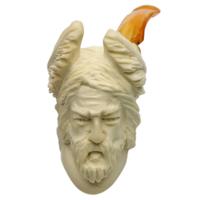 AKB Meerschaum Carved Bearded Roman (Ali) (with Case)