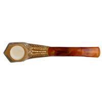 AKB Meerschaum Lattice Paneled Bent Billiard (Ali) (with Tamper and Case)