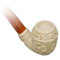 AKB Meerschaum Carved Rhodesian Churchwarden (H. Ege) (with Case)
