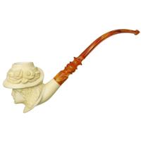 AKB Meerschaum Carved Lady with Hat (Kenan) (with Case)