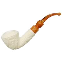 AKB Meerschaum Carved Floral Rhodesian (H. Ege) (with Case)