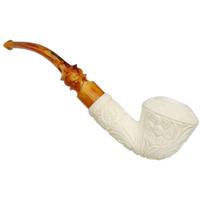 AKB Meerschaum Carved Floral Rhodesian (H. Ege) (with Case)