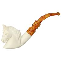 AKB Meerschaum Carved Horse (Ali) (with Case)
