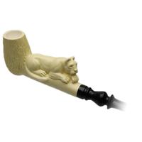 AKB Meerschaum Carved Mountain Lion (Kenan) (with Case)