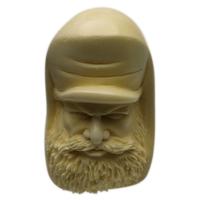 AKB Meerschaum Carved Bearded Man with Hat (Kenan) (with Case)