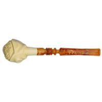AKB Meerschaum Carved Bearded Man with Hat (Kenan) (with Case)
