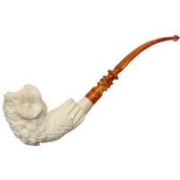 AKB Meerschaum Carved Owl (Kenan) (with Case)
