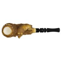 AKB Meerschaum Carved Wolf with Tree (Kenan) (with Case)