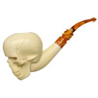 AKB Meerschaum Carved Skull (Kenan) (with Case)