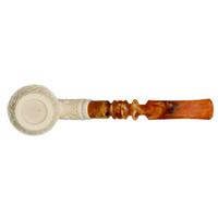 AKB Meerschaum Carved Floral and Lion Rhodesian (with Case)